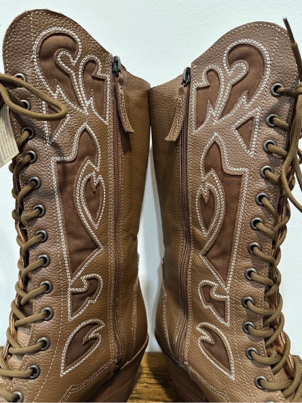 Dingo Women’s Tan Brown San Miguel Leather Cowboy Boots NWT Size 7.5 - Picture 5 of 11
